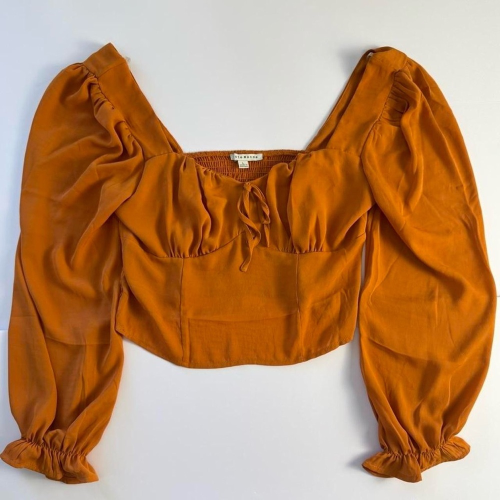 Haute Monde Rust Long Sleeve Blouse